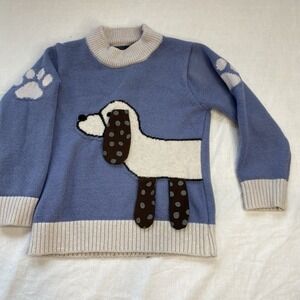 90s Preppy Dog Puppy Floppy Ear Sweater Pullover Boys Size 2T Vintage